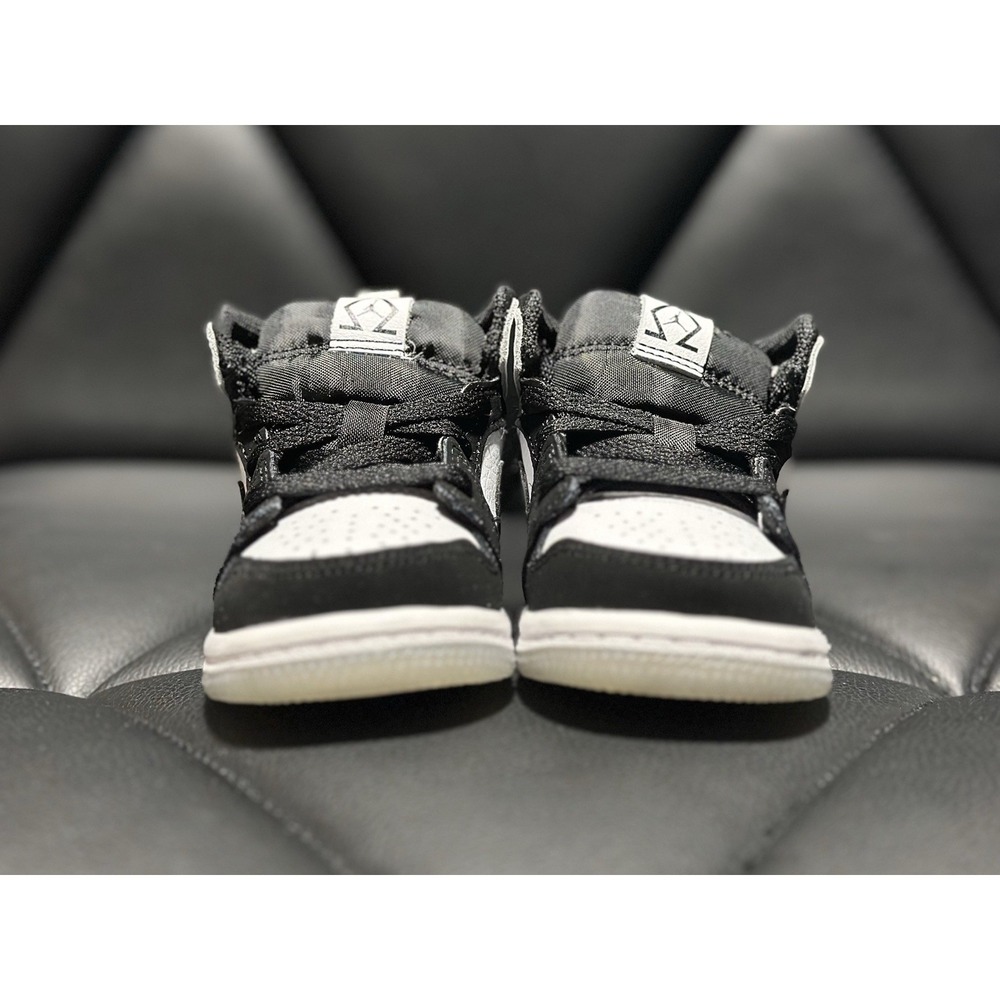 Air Jordan 1 Mid SE Diamond TD Toddler Black/White Shoes Size 5C NWT - Picture 3 of 6